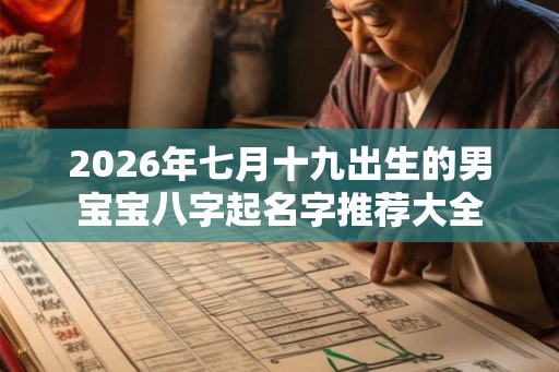 2026年七月十九出生的男宝宝八字起名字推荐大全