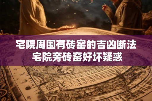宅院周围有砖窑的吉凶断法 宅院旁砖窑好坏疑惑 宅院周围有砖窑的吉凶断法 宅院旁砖窑好坏疑惑
