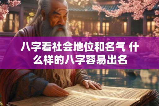 八字看社会地位和名气 什么样的八字容易出名