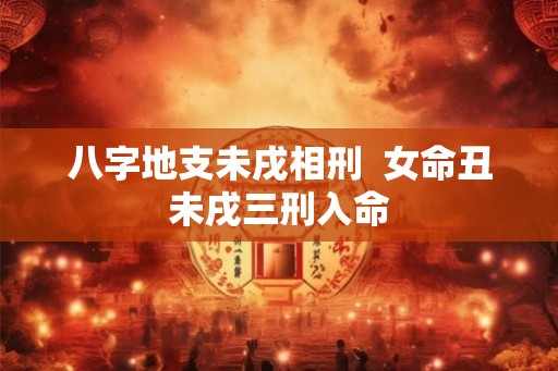 八字地支未戌相刑  女命丑未戌三刑入命