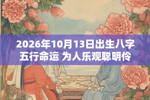 2026年10月13日出生八字五行命运 为人乐观聪明伶俐
