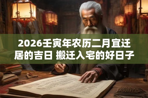 2026壬寅年农历二月宜迁居的吉日 搬迁入宅的好日子