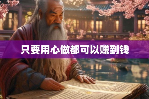 只要用心做都可以赚到钱