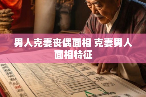 男人克妻丧偶面相 克妻男人面相特征