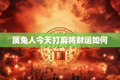 属兔人今天打麻将财运如何 属兔人今天打麻将财运如何