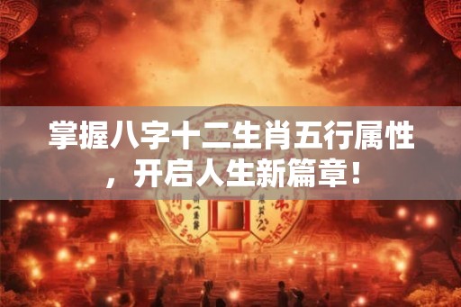 掌握八字十二生肖五行属性，开启人生新篇章！