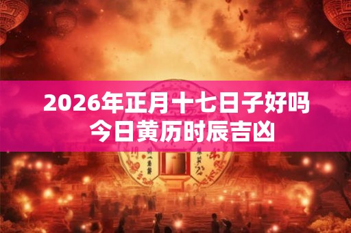 2026年正月十七日子好吗  今日黄历时辰吉凶
