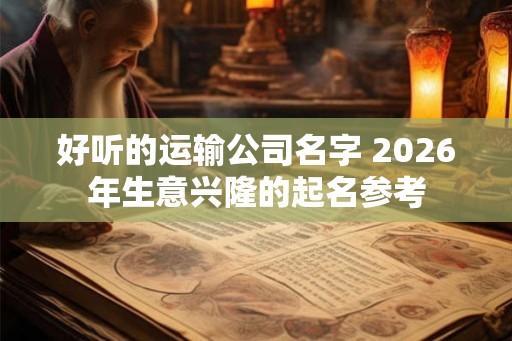 好听的运输公司名字 2026年生意兴隆的起名参考 好听的运输公司名字 2026年生意兴隆的起名参考