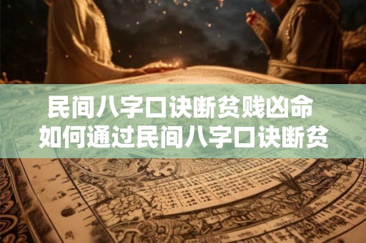 民间八字口诀断贫贱凶命 如何通过民间八字口诀断贫贱凶命