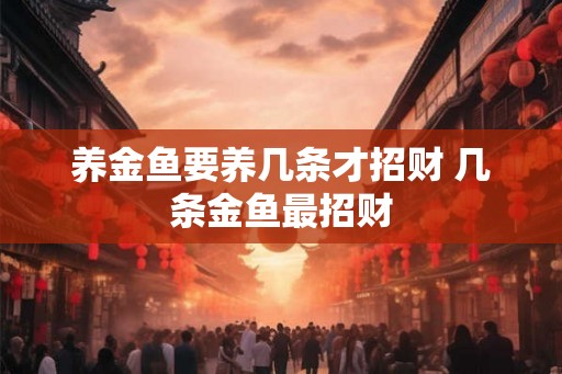 养金鱼要养几条才招财 几条金鱼最招财
