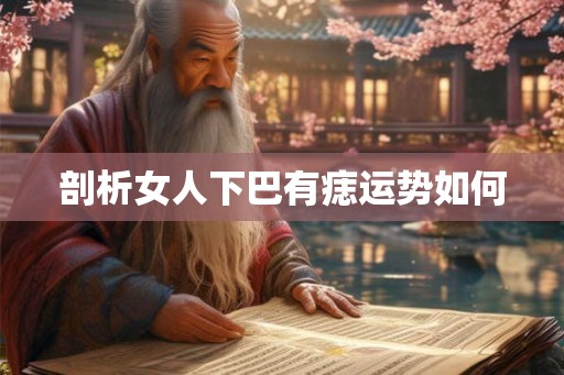 剖析女人下巴有痣运势如何