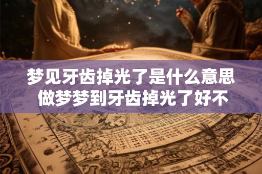 梦见牙齿掉光了是什么意思 做梦梦到牙齿掉光了好不好