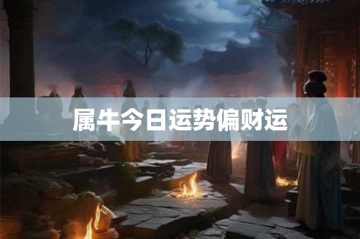 属牛今日运势偏财运