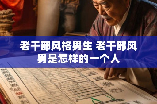老干部风格男生 老干部风男是怎样的一个人