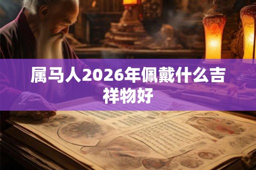 属马人2026年佩戴什么吉祥物好