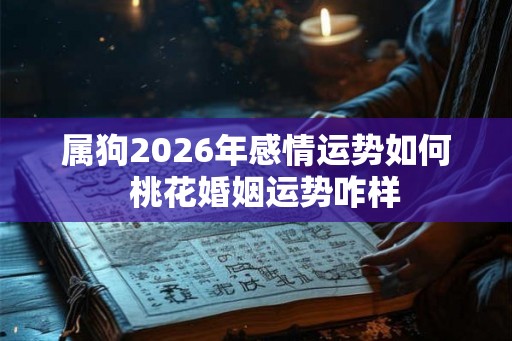 属狗2026年感情运势如何  桃花婚姻运势咋样