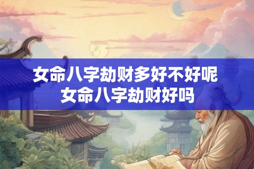 女命八字劫财多好不好呢 女命八字劫财好吗 女命八字劫财多好不好呢 女命八字劫财好吗