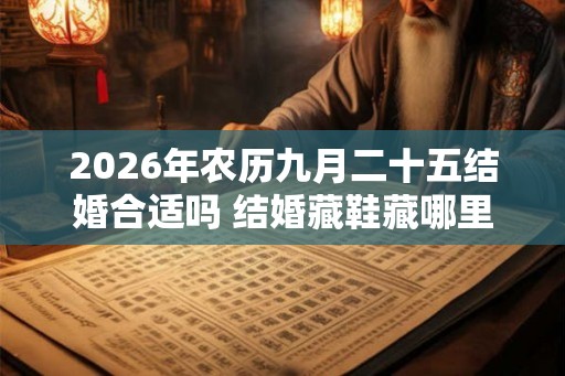 2026年农历九月二十五结婚合适吗 结婚藏鞋藏哪里