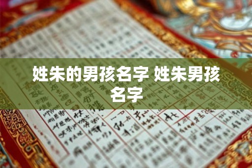 姓朱的男孩名字 姓朱男孩名字