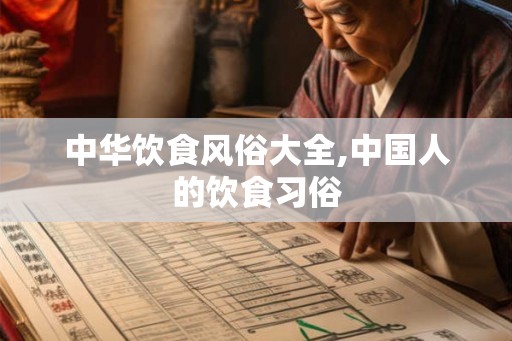 中华饮食风俗大全,中国人的饮食习俗