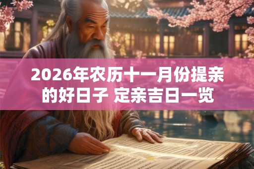 2026年农历十一月份提亲的好日子 定亲吉日一览 2026年农历十一月份提亲的好日子 定亲吉日一览