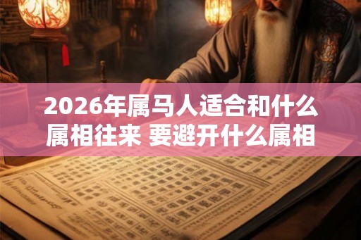 2026年属马人适合和什么属相往来 要避开什么属相