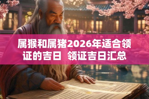 属猴和属猪2026年适合领证的吉日  领证吉日汇总