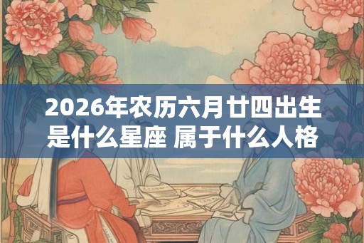 2026年农历六月廿四出生是什么星座 属于什么人格