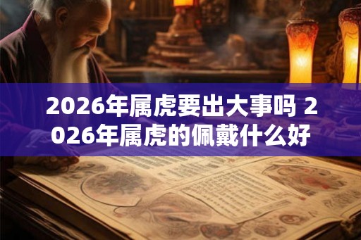 2026年属虎要出大事吗 2026年属虎的佩戴什么好