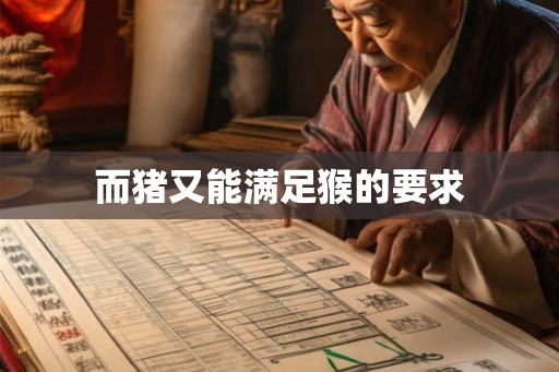 而猪又能满足猴的要求