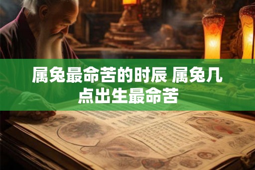 属兔最命苦的时辰 属兔几点出生最命苦