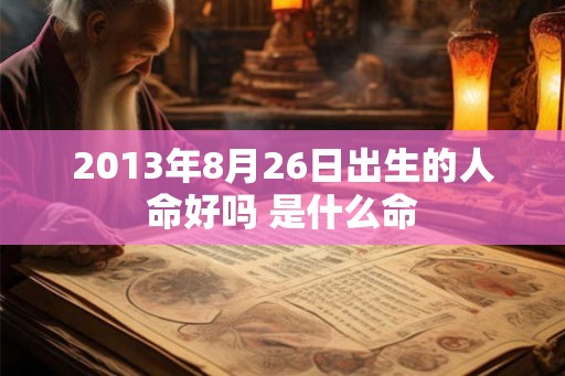 2013年8月26日出生的人命好吗 是什么命