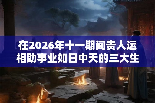 在2026年十一期间贵人运相助事业如日中天的三大生肖