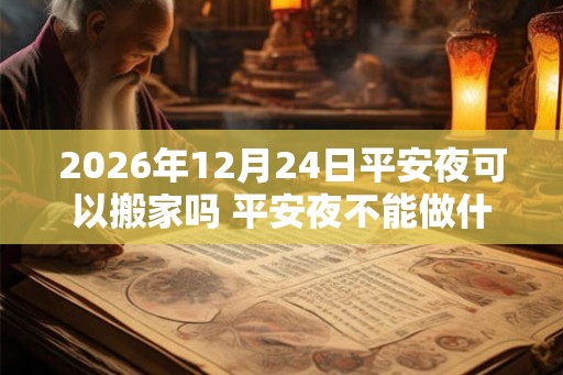 2026年12月24日平安夜可以搬家吗 平安夜不能做什么