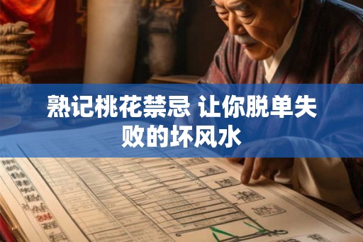 熟记桃花禁忌 让你脱单失败的坏风水