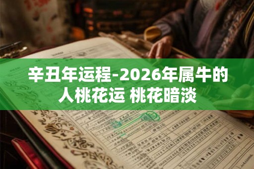 辛丑年运程-2026年属牛的人桃花运 桃花暗淡