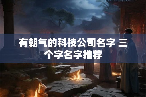 有朝气的科技公司名字 三个字名字推荐