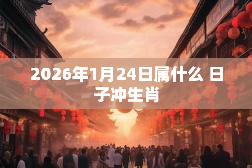 2026年1月24日属什么 日子冲生肖 2026年1月24日属什么 日子冲生肖