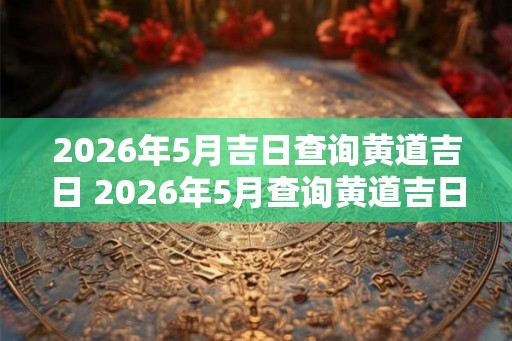 2026年5月吉日查询黄道吉日 2026年5月查询黄道吉日