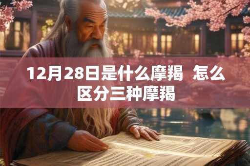 12月28日是什么摩羯  怎么区分三种摩羯
