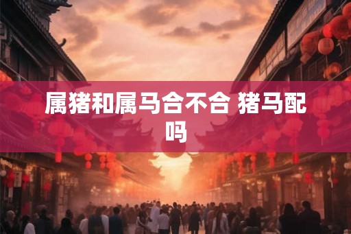 属猪和属马合不合 猪马配吗