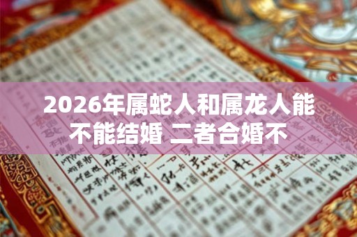 2026年属蛇人和属龙人能不能结婚 二者合婚不