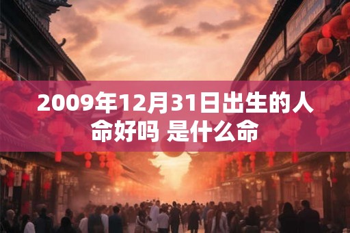 2009年12月31日出生的人命好吗 是什么命
