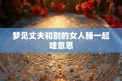 梦见丈夫和别的女人睡一起啥意思