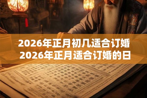 2026年正月初几适合订婚 2026年正月适合订婚的日子