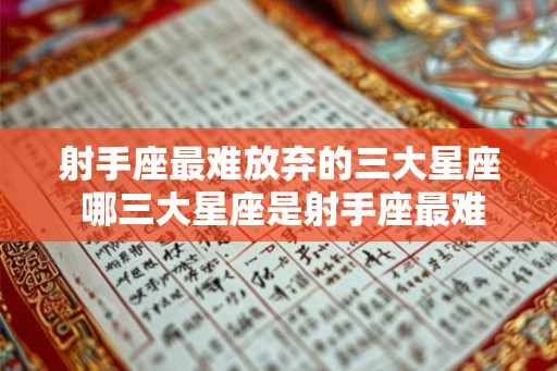 射手座最难放弃的三大星座 哪三大星座是射手座最难放弃的