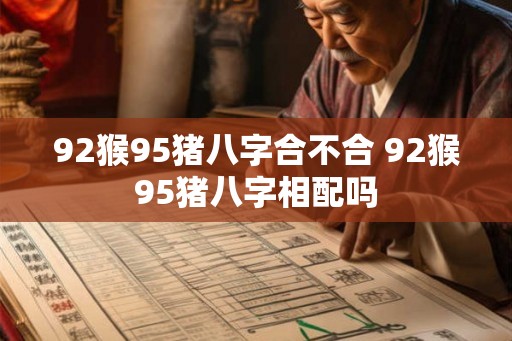 92猴95猪八字合不合 92猴95猪八字相配吗