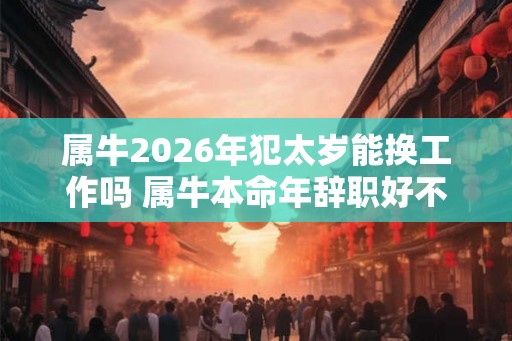 属牛2026年犯太岁能换工作吗 属牛本命年辞职好不好