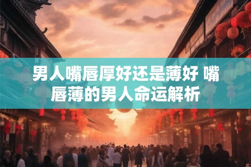 男人嘴唇厚好还是薄好 嘴唇薄的男人命运解析