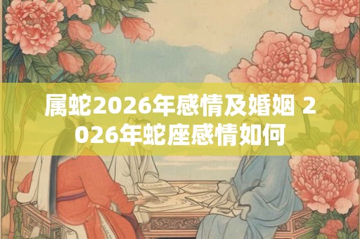 属蛇2026年感情及婚姻 2026年蛇座感情如何